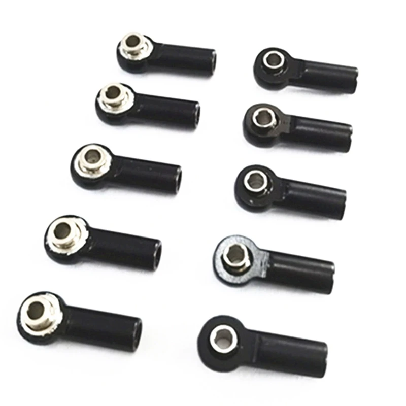 

10Pcs Metal M2.5 Link Tie Rod End Ball Joint for Wltoys A959 12428 144001 WPL C24 MN D90 MN99S RC Car Parts,Black