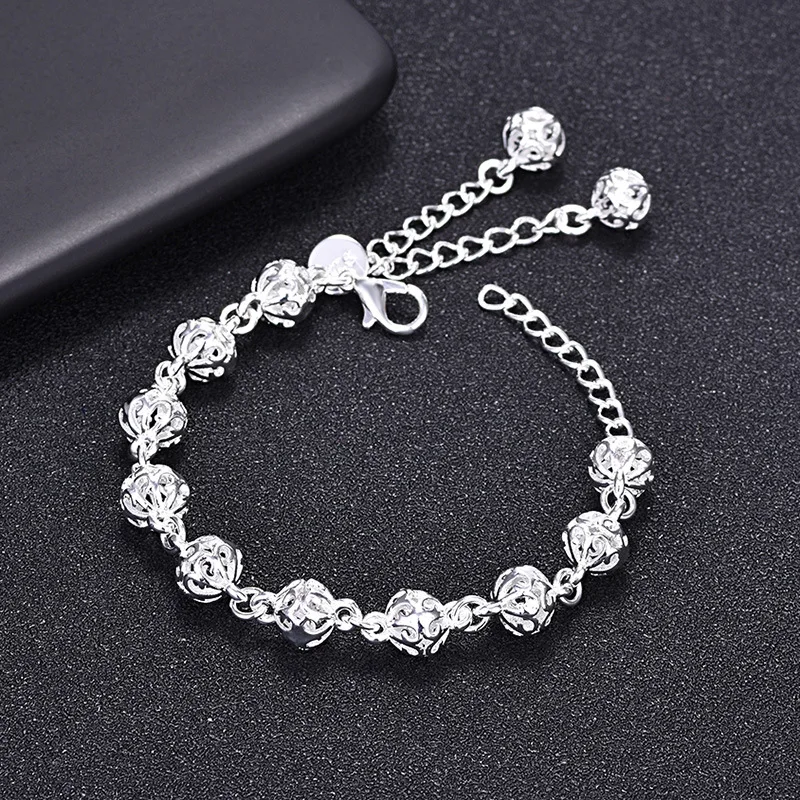 

Women's Cool Metal Hollow Beads Bracelet Exquisite Wrist Jewelry Accessory