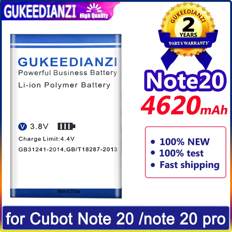 

High Capacity Battery For Cubot Note 20 / Note 20 Pro Batterie Brand Phone Battery 4620mAh Li-polym Bateria Warranty 1 Year
