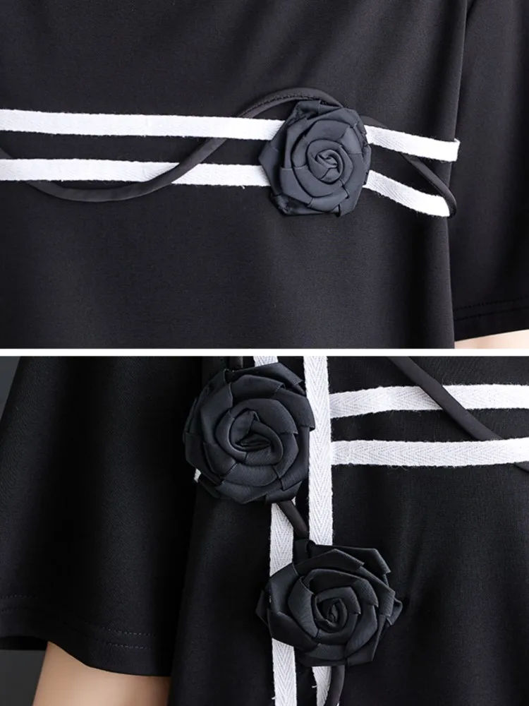 Женский комплект из 2 предметов блузка с коротким рукавом и цветочным принтом