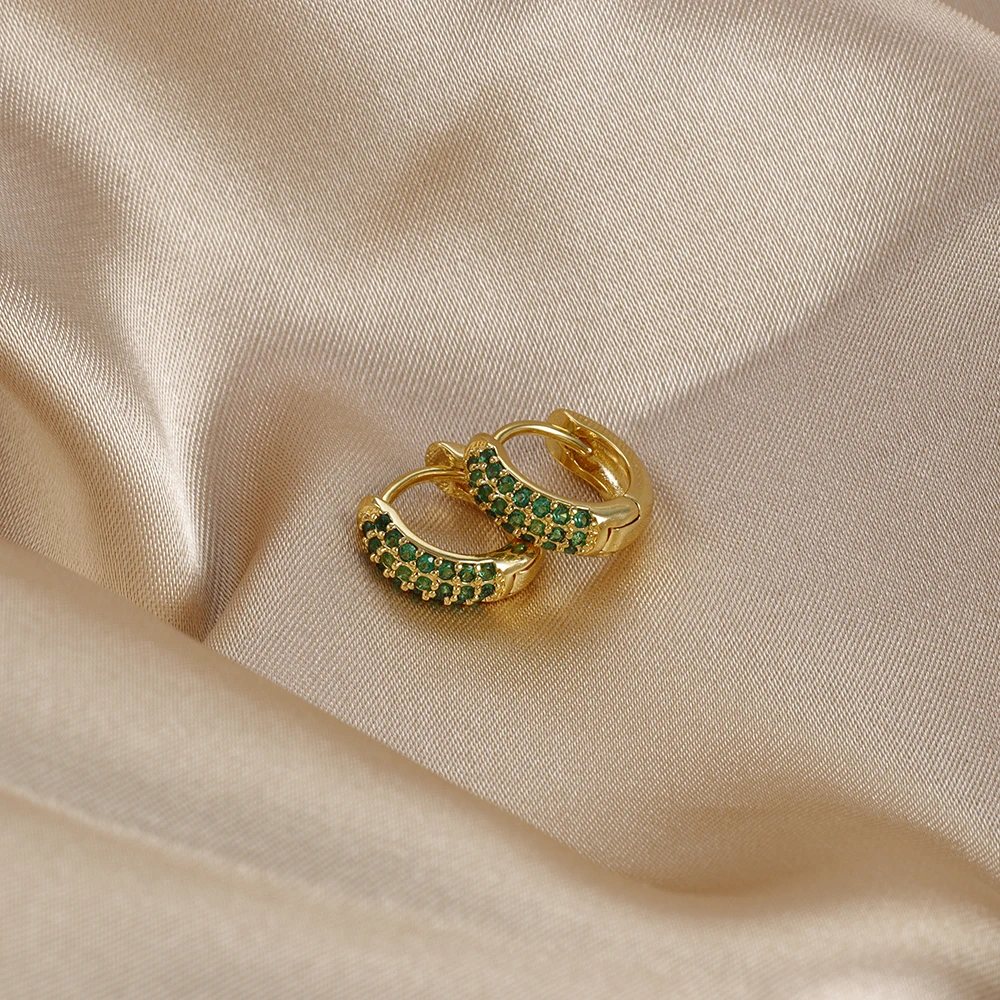 Роскошные маленькие серьги-кольца Huggie из нержавеющей стали для женщин