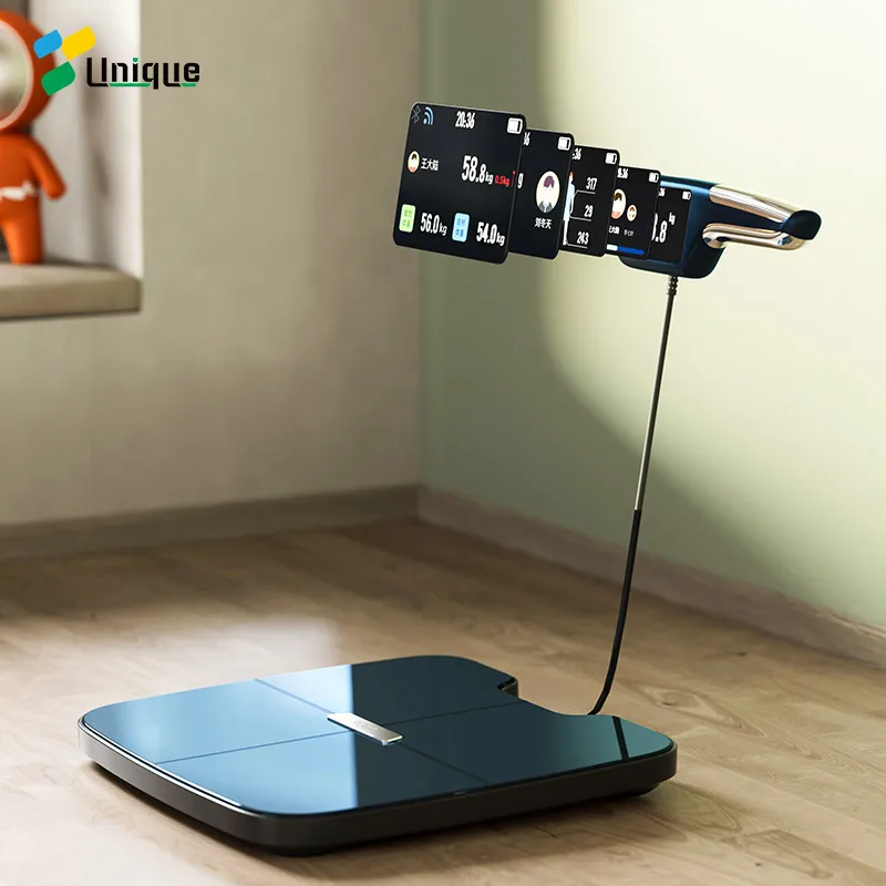 Фото Новые белые умные весы 2026 года с 8 электродами, Bluetooth и Wi-Fi, цифровые весы для фитнеса и здоровья №4