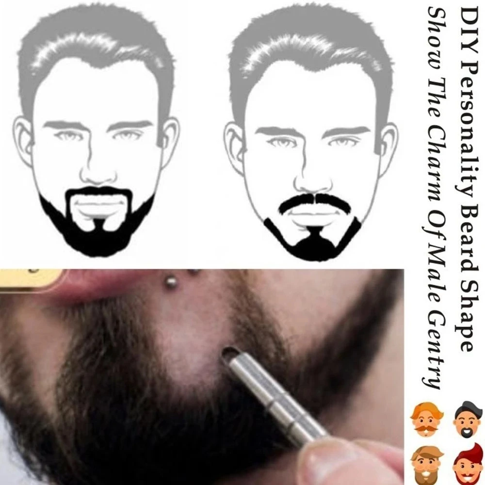 Professional Magical Engrave Beard Hair Scissors Eyebrow Carve Pen Tattoo Barber Hairdressing Oil Head Carving | Красота и здоровье