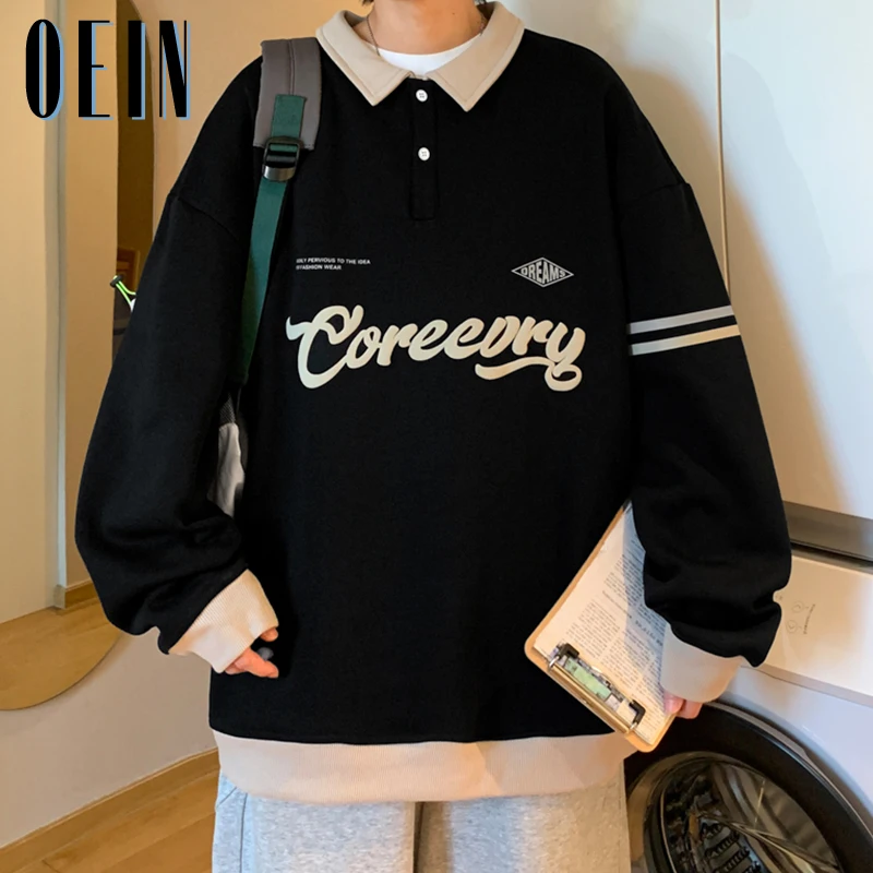 

OEIN Men Vintage Harajuku Kawaii Hoodies 2022 Mens Streetwear Causal Japanese Sweatshirts Male Women Korean Fashion Print Hoodie