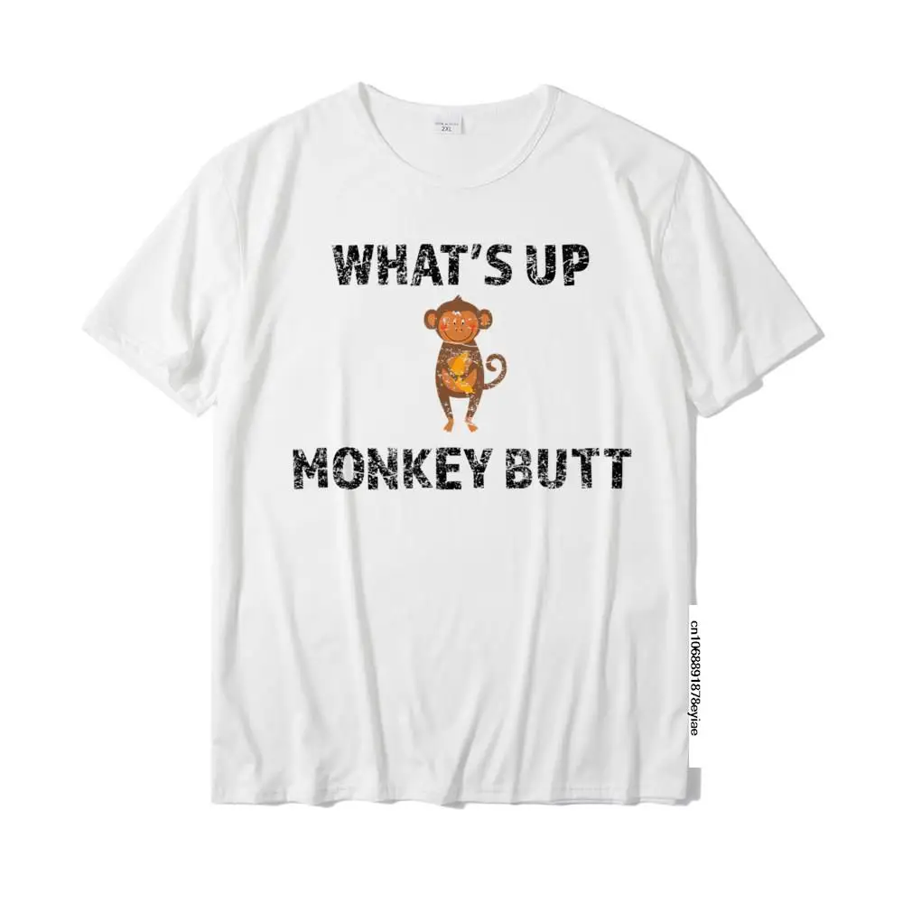 

Monkey Shirt Whats Up Monkey Butt Funny Designer Leisure T Shirts Cotton Men Tees Printed