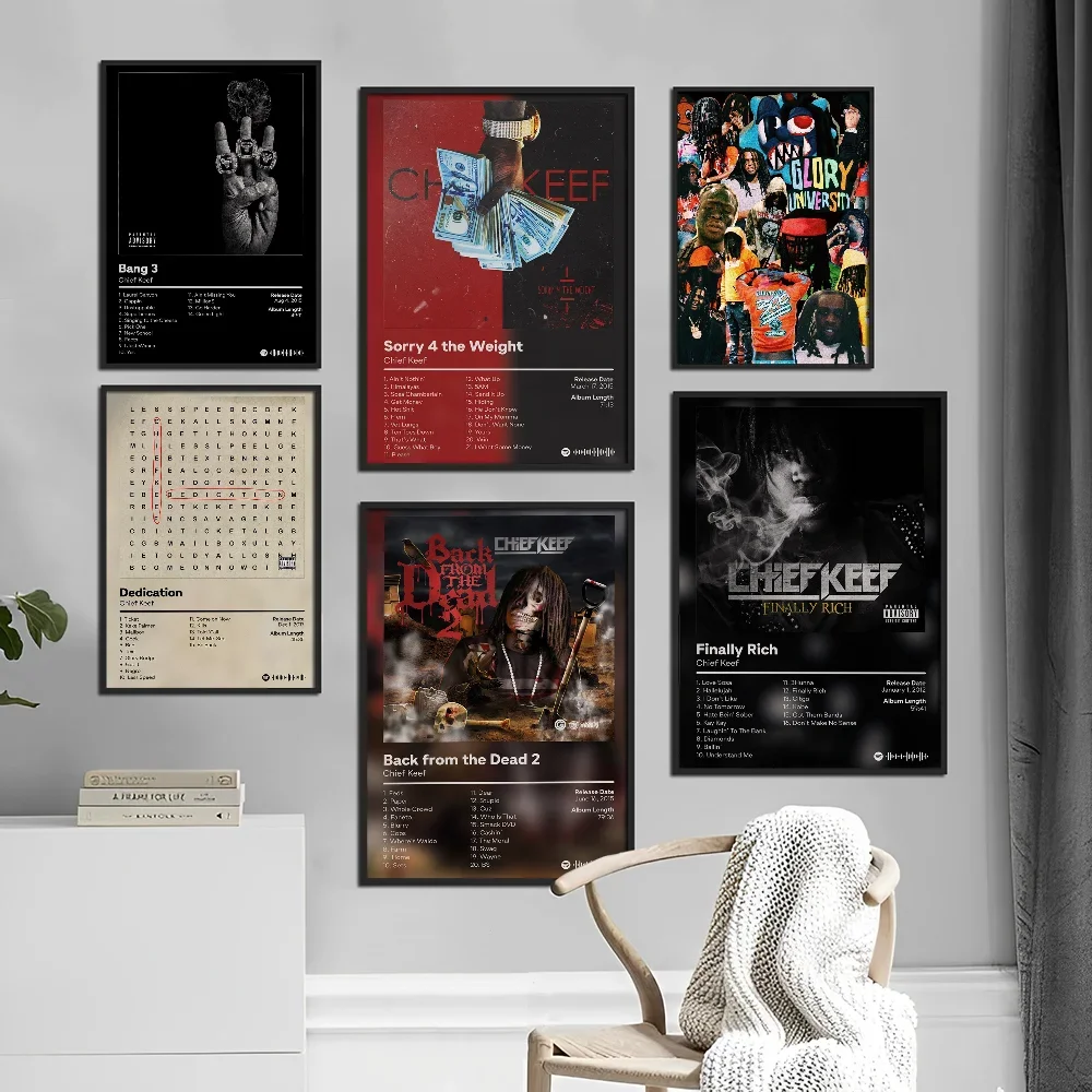 Музыкальный поп-рэп-альбом Chief Keef белая бумага постер водостойкая бумажная