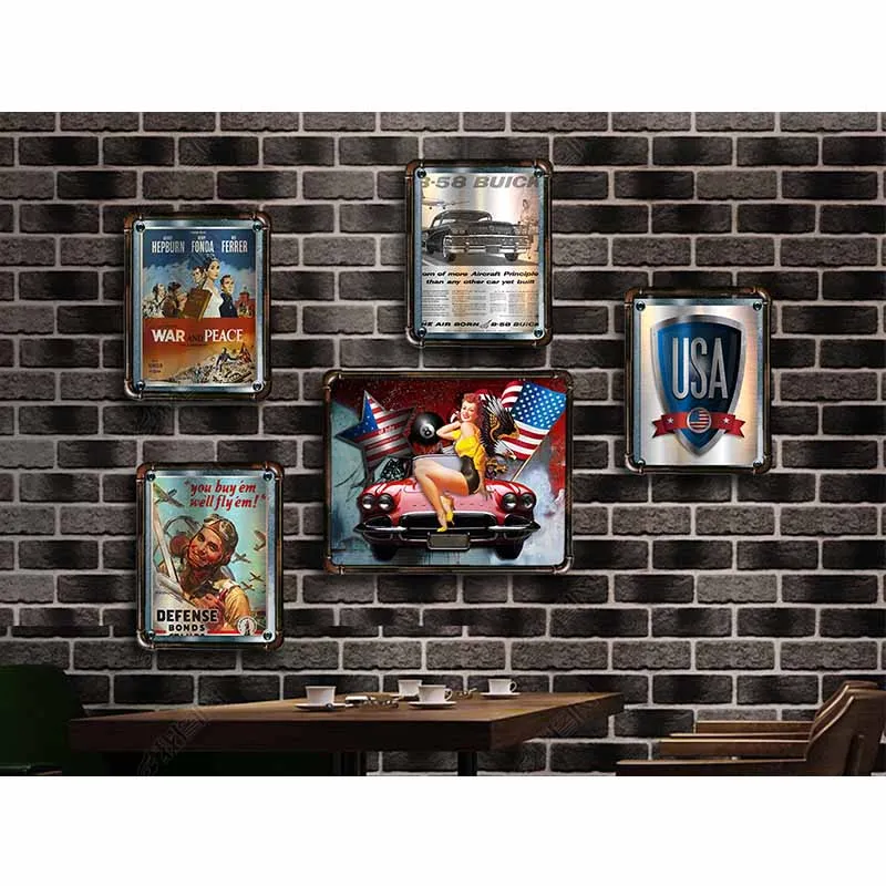 Бруклин Нью-Йорк металлический жестяной знак в стиле ретро фотообои для бара