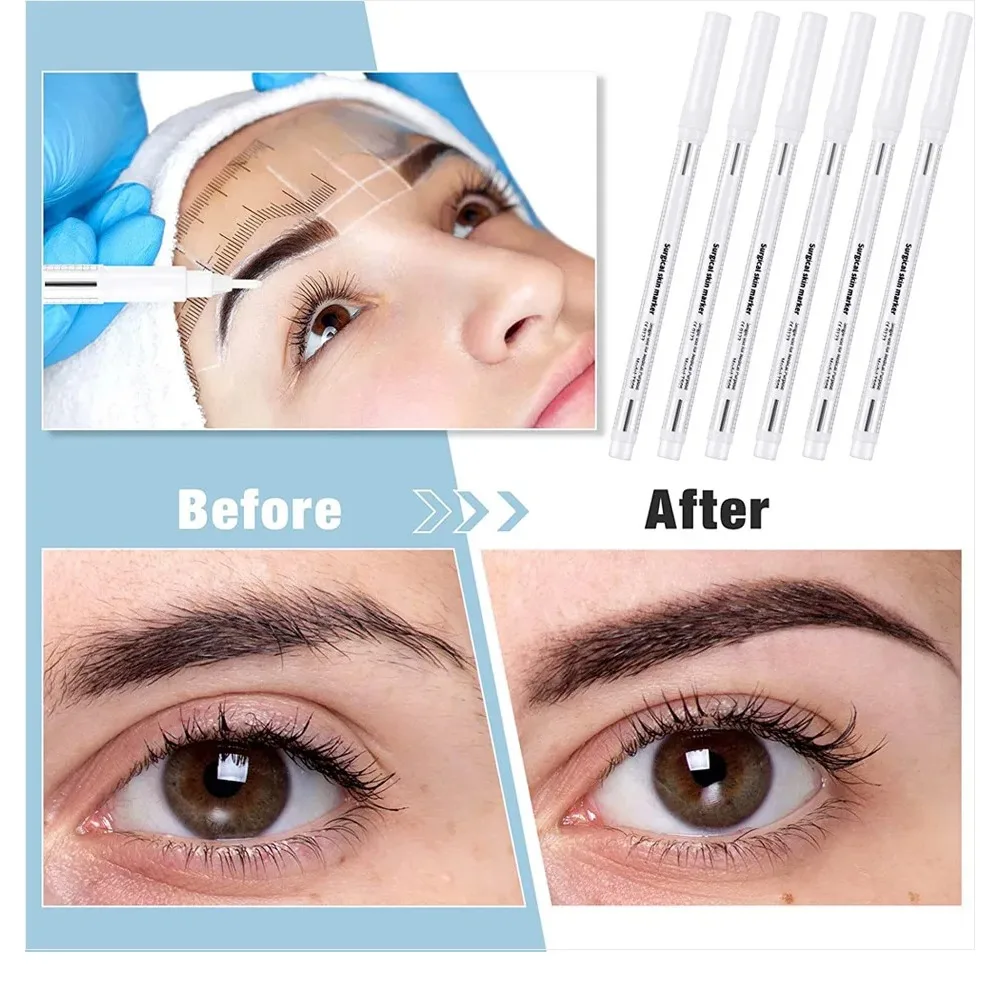 1 шт. хирургический маркер для кожи ручка татуировки бровей карандаш с