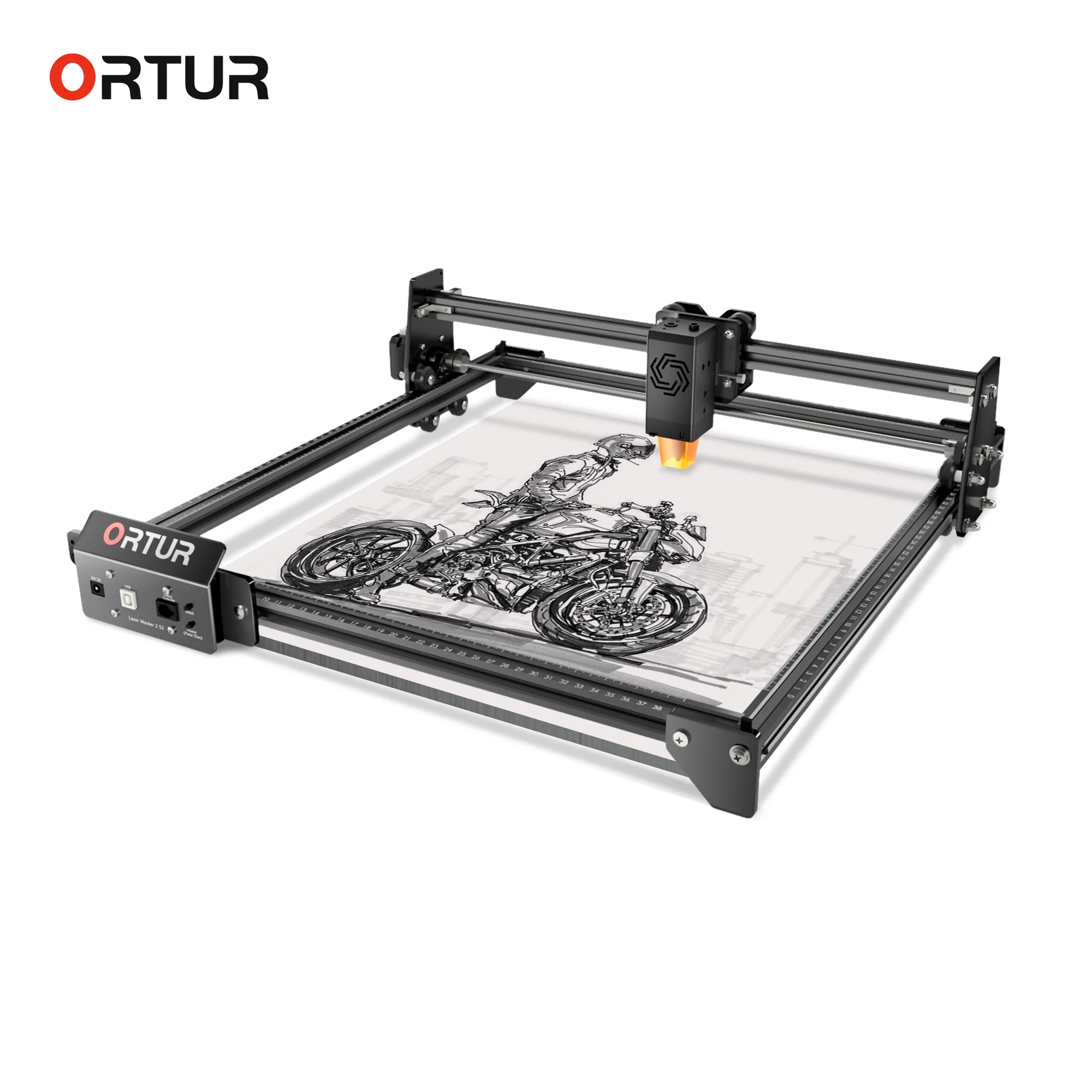 Высокомощный лазерный ORTUR Master 2 S2-LU2-10A 24V Лазерный Гравировальный режущий станок