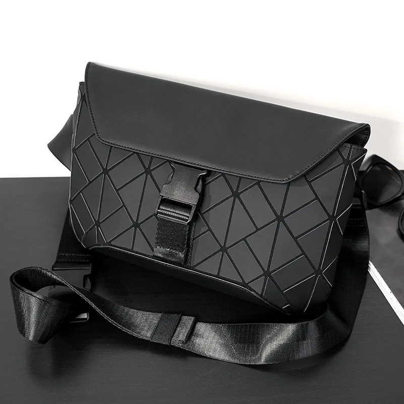 

Сумка-мессенджер высокого качества для мужчин, модная сумочка на плечо с геометрическим узором, портфель для мужчин, кросс-боди на талию