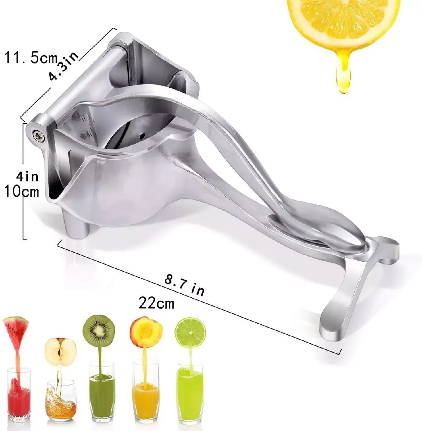 

Manual Juicer Hand Press Juicer Aluminum Alloy Manual Juicer Pomegranate Orange Lemon Sugarcane Juice Kitchen Tool