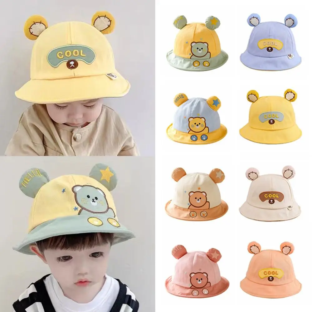 

Мультяшная летняя Солнцезащитная пляжная шляпа с широкими полями, кепка рыбака, Детская Панама