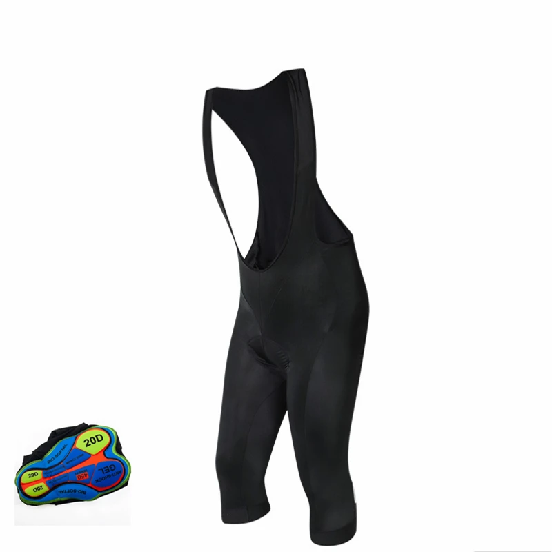

Cycling Bib Pants 3/4 Bicycle Bib-shorts Men's Ride Wear Good Quality Bike Clothes Breathable Anti UV Pro Racing Team Trousers