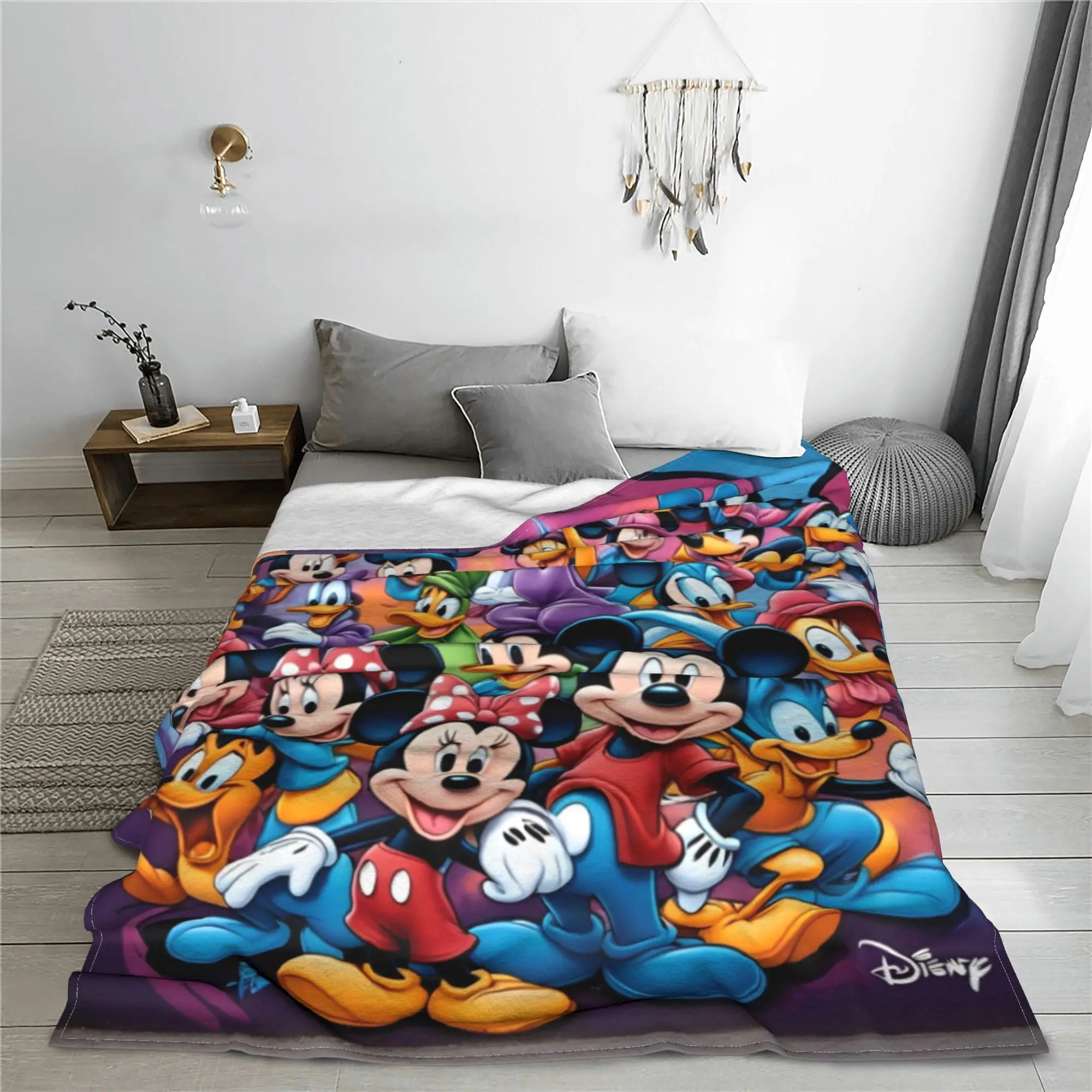 Шерстяное одеяло с Микки Маусом и Дональдом Даком Минни Гуфи Графи креативное