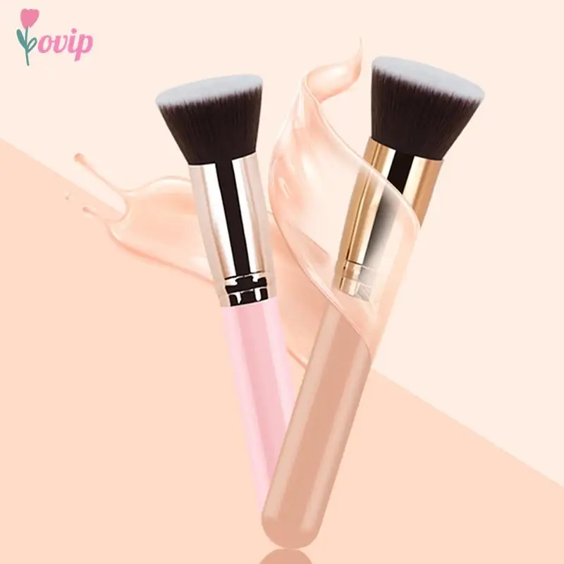 

1PC Makeup Brush Flat Top Kabuki Foundation Brush For Liquid Cream And Powder Contour Buffing Blending Concealer Face Brush