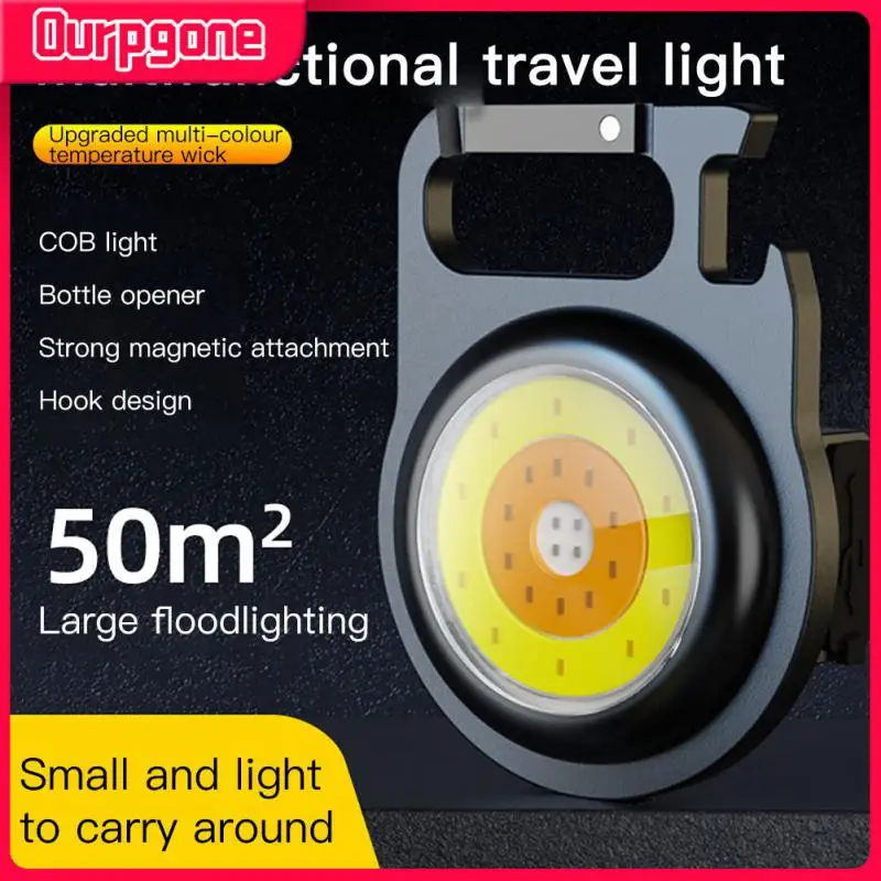 

С брелоком, телефон с яркой яркостью, практичная перезаряжаемая лампа для ночной езды, внешняя сильная Магнитная аварийная лампа