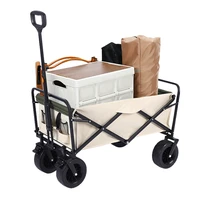 collapsible wagon foldable cart with all terrain big wheels utility wagon for outdoor camping picnic beach