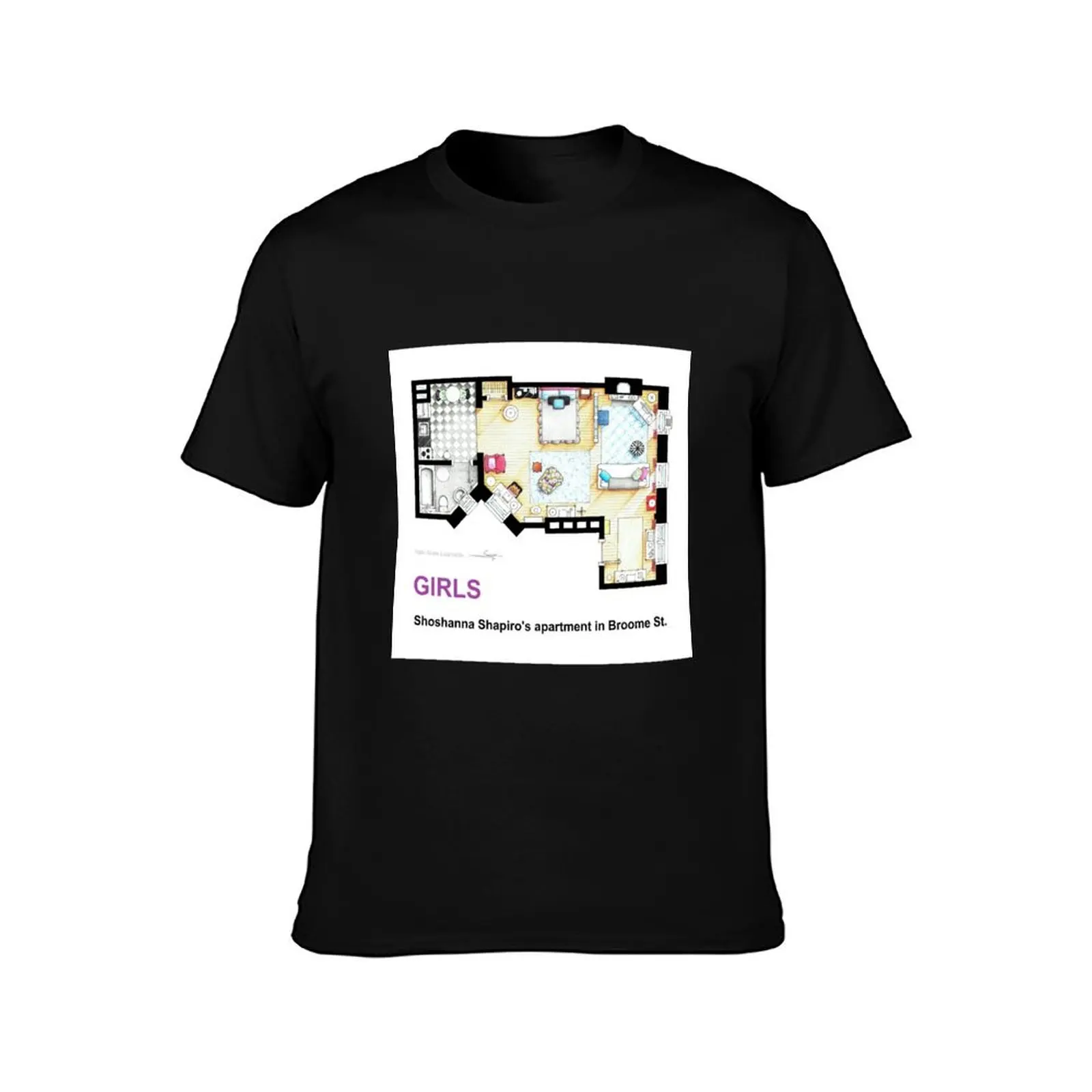Фото Планировка квартиры Шошанны Шапиро от GIRLS T-Shirt Basic Solid Tee for Daily Use №2