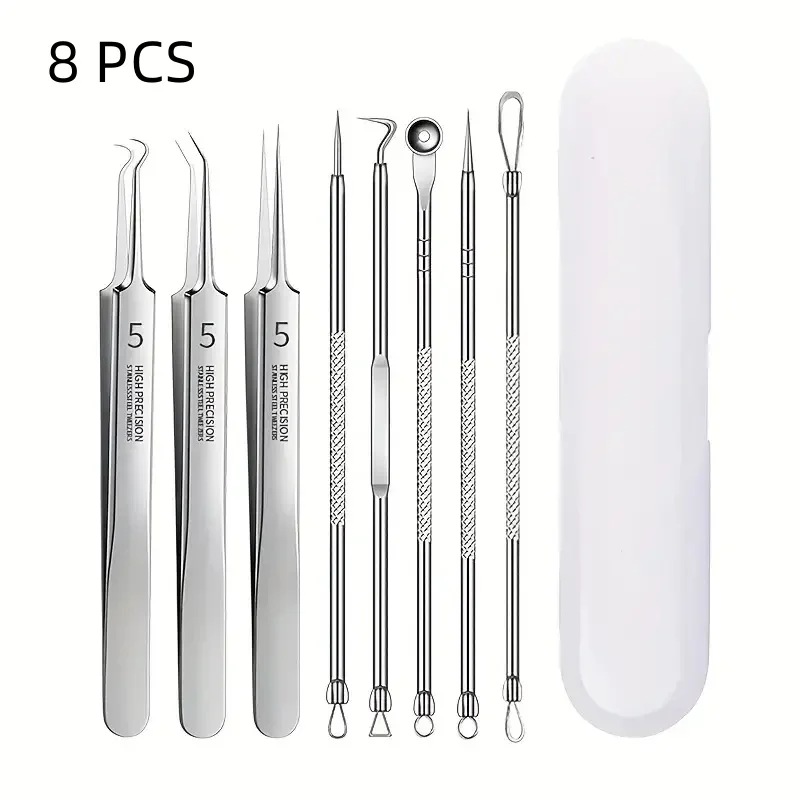 Фото 8 PCS Stainless Steel Blackhead Clip,Acne Clip, Cell Clip,  Acne Needle, Beauty Salon Acne Needle, Acne Needle Tool №2