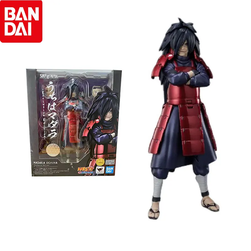 

In Stock Bandai Naruto SHF Madara Uchiha Limited Edition Anime Figure 15.5cm PVC Model Collection Action Figures Toys For Kids