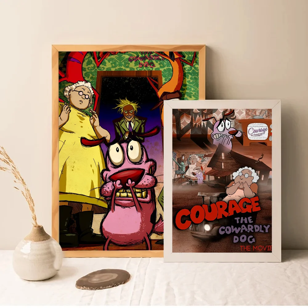 C-Courage The C-Cowardly Dog Клейкая Настенная Живопись Винтажный Постер Породы Собаки