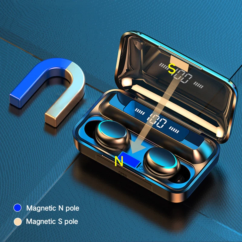 F9 TWS Беспроводные наушники Bluetooth Наушники-вкладыши Спортивная стереофоническая