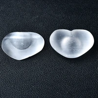 1pc natural selenite plate heart shaped hand carved bowl plate for reiki healing and crystal grid fengshui quartz mineral gifts