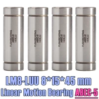 lm8luu linear motion bearing 81545 mm abec 5 4 pcs long type lm8 lm 8mm lm08luu linear bearings lm8 luu
