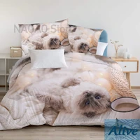 cute cat lovely kitten kitty kawaii bedding set for kids duvet cover set au queen single eu king size double bed set 240x220