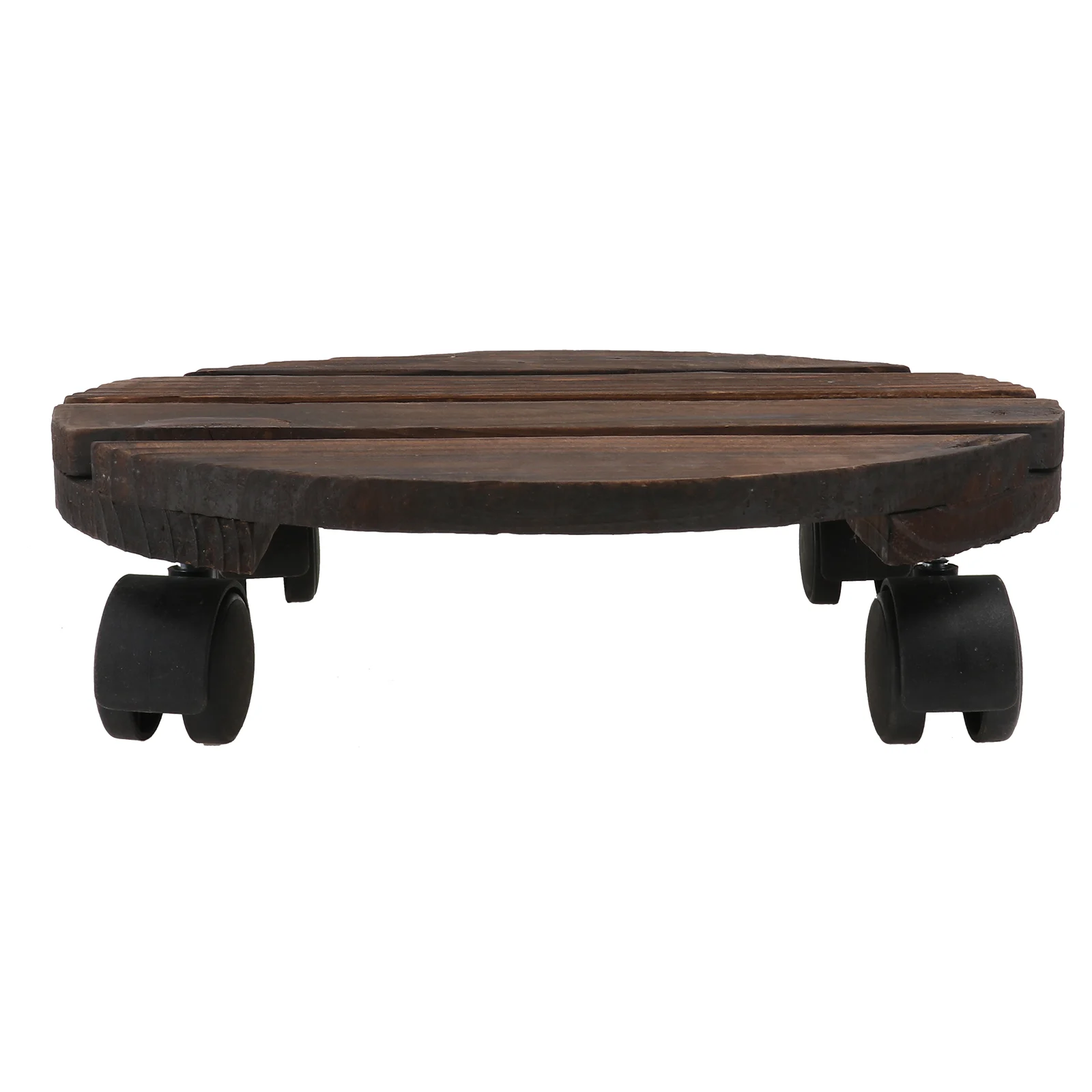 

Деревянная сверхпрочная Запираемая подставка Caddy с колесами, круглая стойка для цветочных горшков на роликах, тележки (темно-серый)