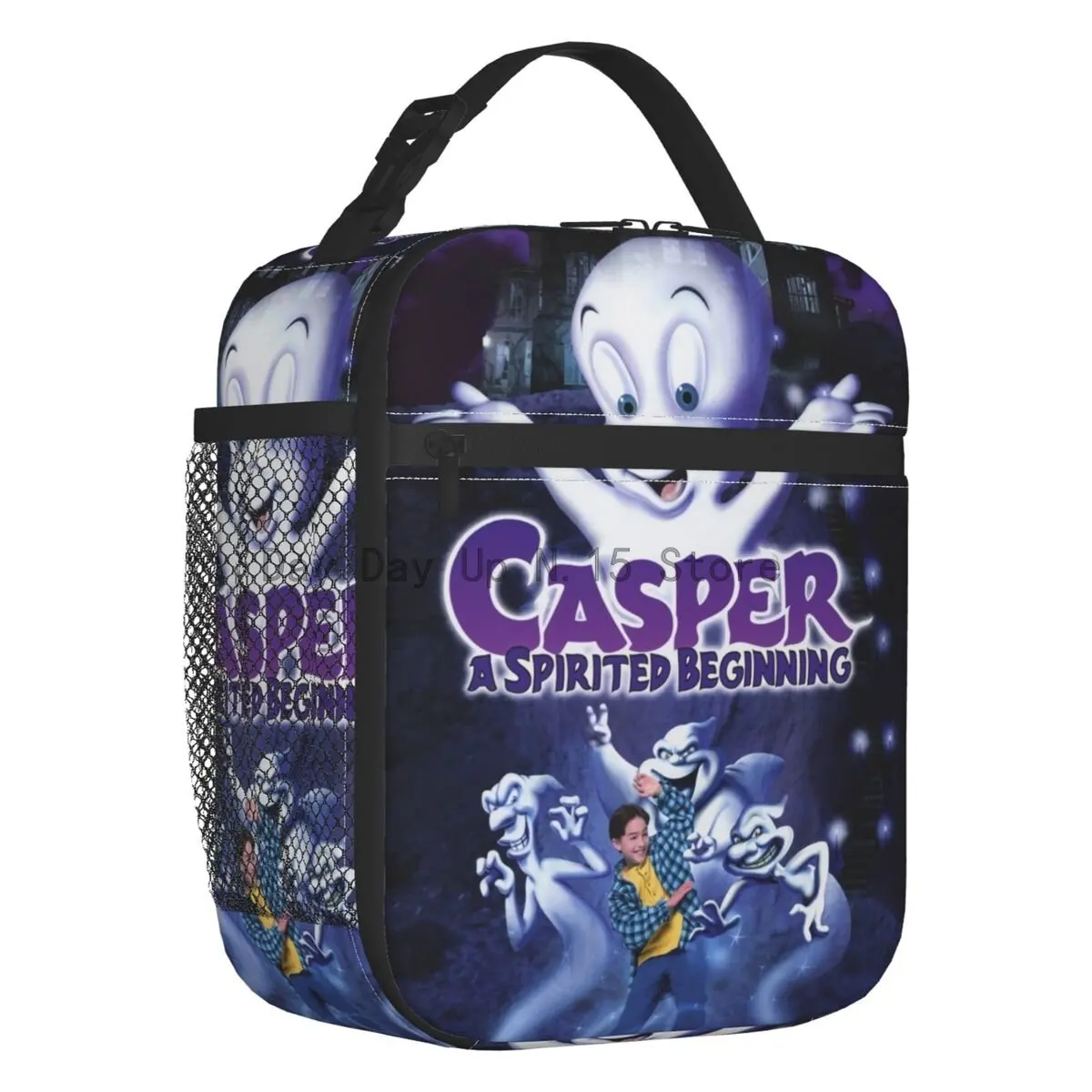 

Scary Casper Movie Film Insulated Lunch Bags for Outdoor Picnic Resuable Cooler Thermal Bento Box Women Children