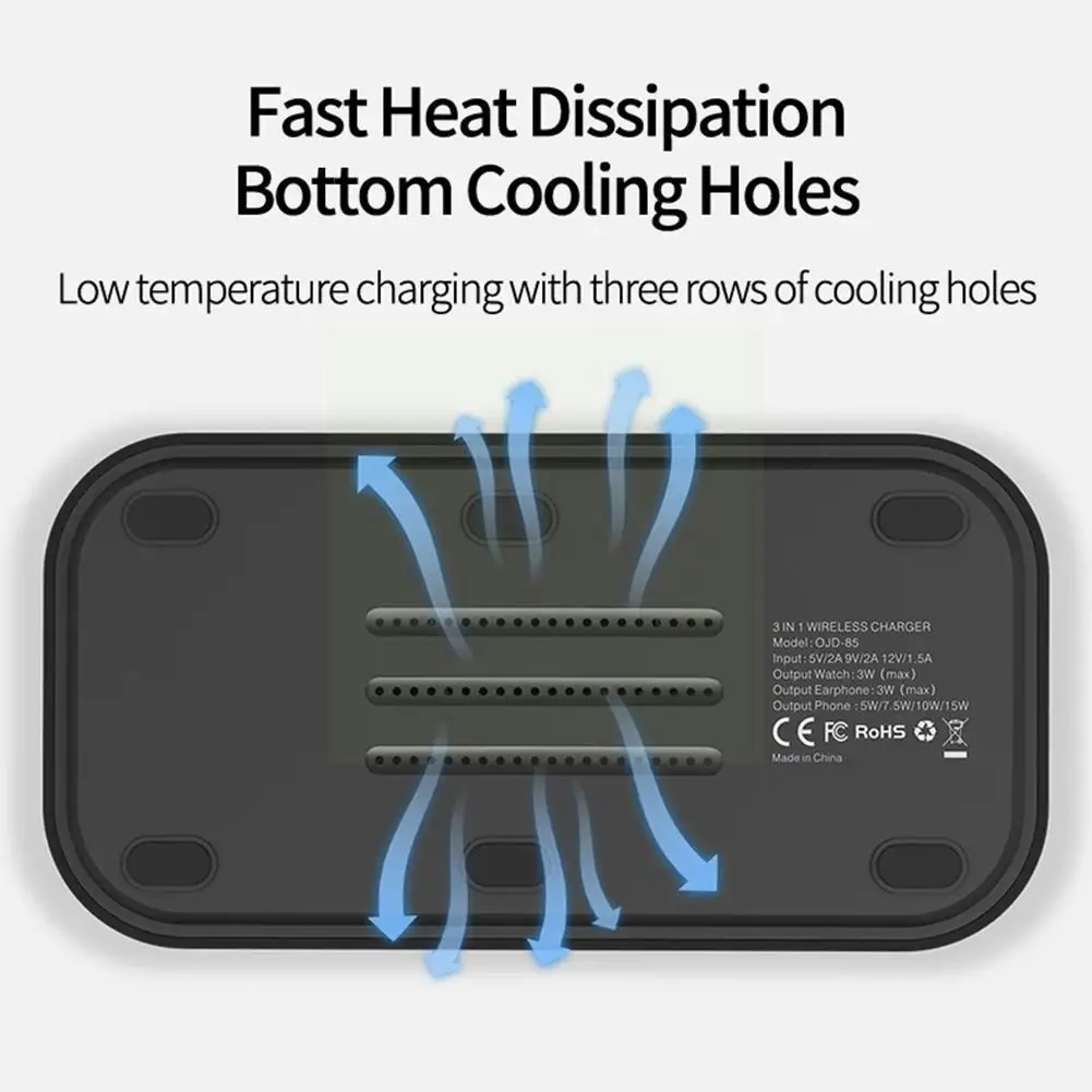 

Магнитное Беспроводное зарядное устройство 15 Вт 3 в 1 для 12 13 Pro Max зарядное устройство s для 6se Pro 2 3 зарядная док-станция St Y9o6