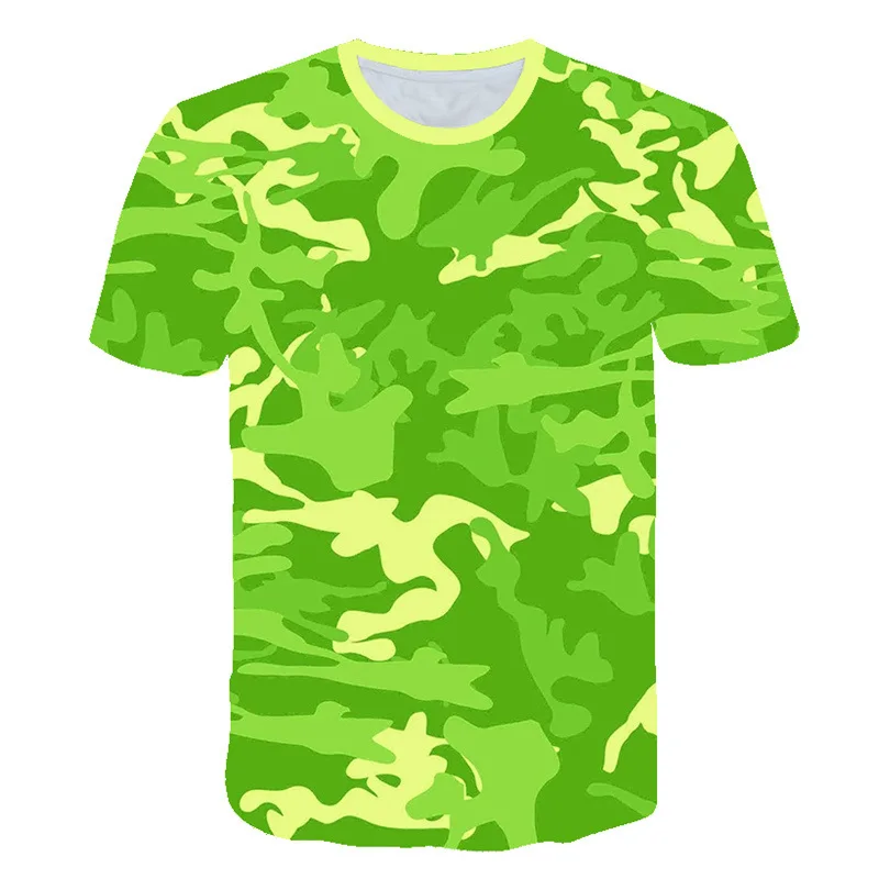 

Children T-Shirts Summer 2021 Boys Oversized T-Shirt 3D Camouflage Print Girls Boys Sport Casual Short Sleeve O Neck Tops