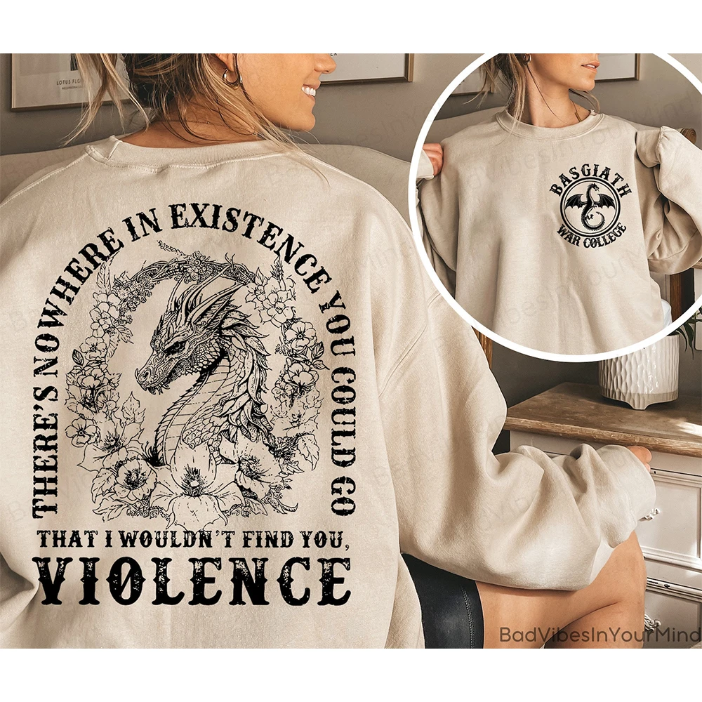 Женский топ Y2K толстовка в стиле ретро четвертое крыло Dragon Rider Basgiath для колледжа