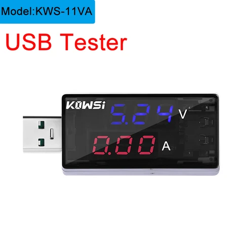 Измеритель Напряжения KWS, usb-c, 4-30 в, цифровой монитор, амперметр, отключение питания