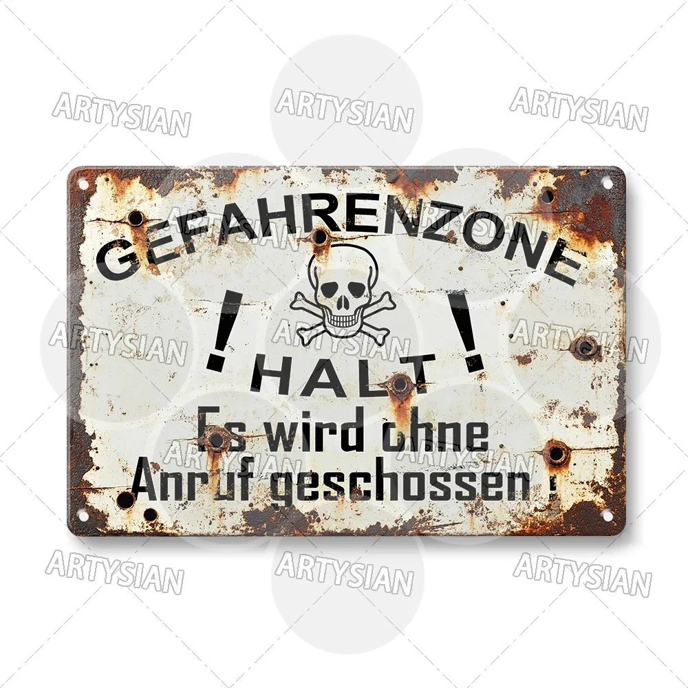 

Металлическая табличка предупреждения DDR