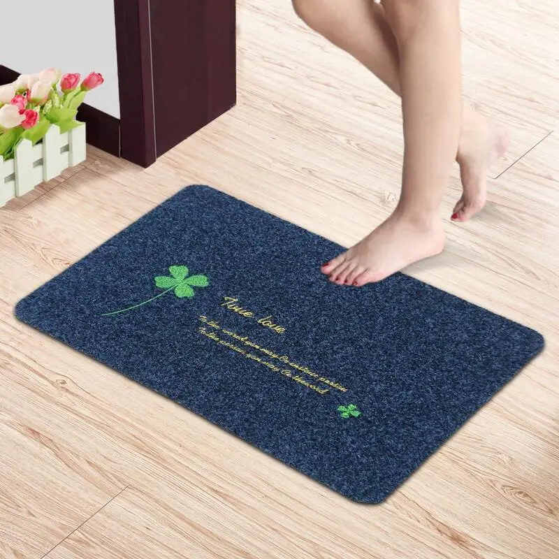 

Household Entrance Door Absorbing Water Rubbing Foot Mat Porch Entrance Hall Foot Mat Four-leaf Clover Bedroom Door Mat