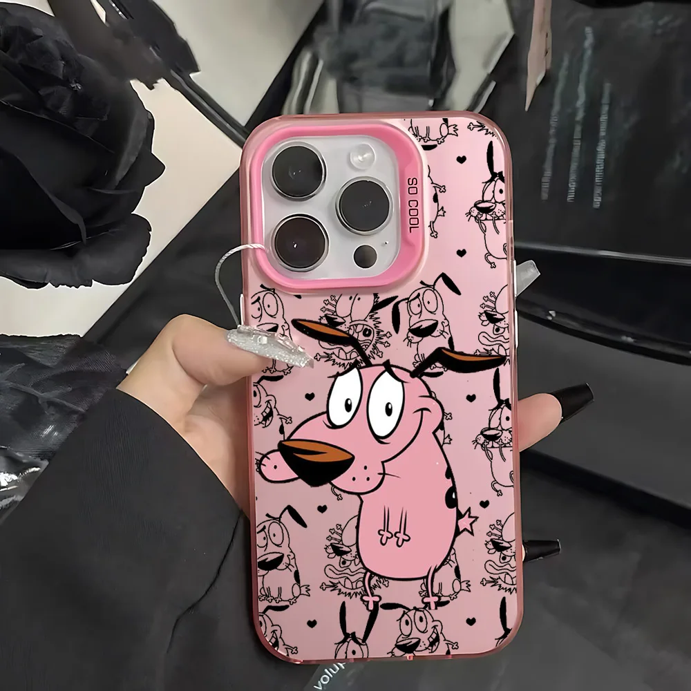 Фото Горячий чехол для телефона COURAGEOUS Cowardlys Dog для Samsung Galaxy S26 S25 S24 S23 S22 S21 Ultra Edge Plus 4G 5G с защитой от падения, матовый чехол №3