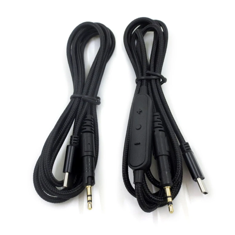 

Cable for ATH-M40X M50X M60X M70X Headphones with Bare Free Cord Wire Nylon Braided Earphone Cable J60A
