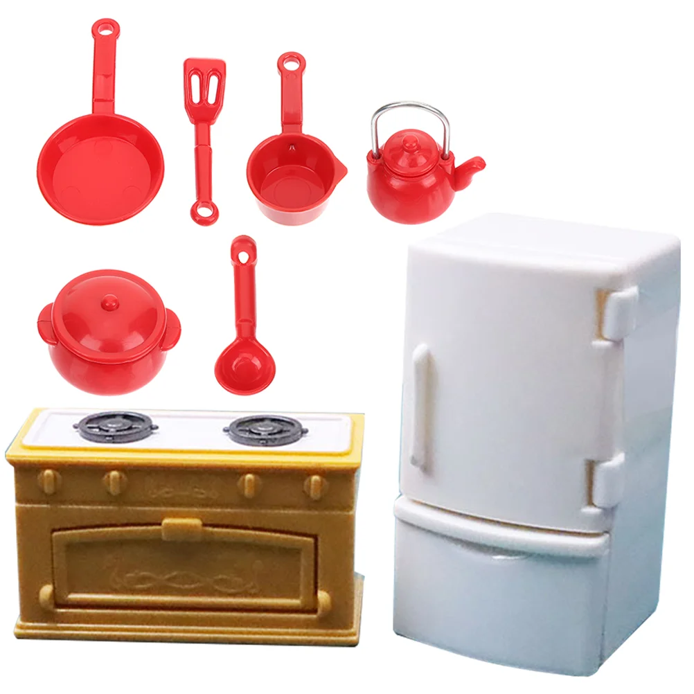 

Kitchen Miniature Accessories Furniture Cabinets Sink Mini Ornament Toy Cookware