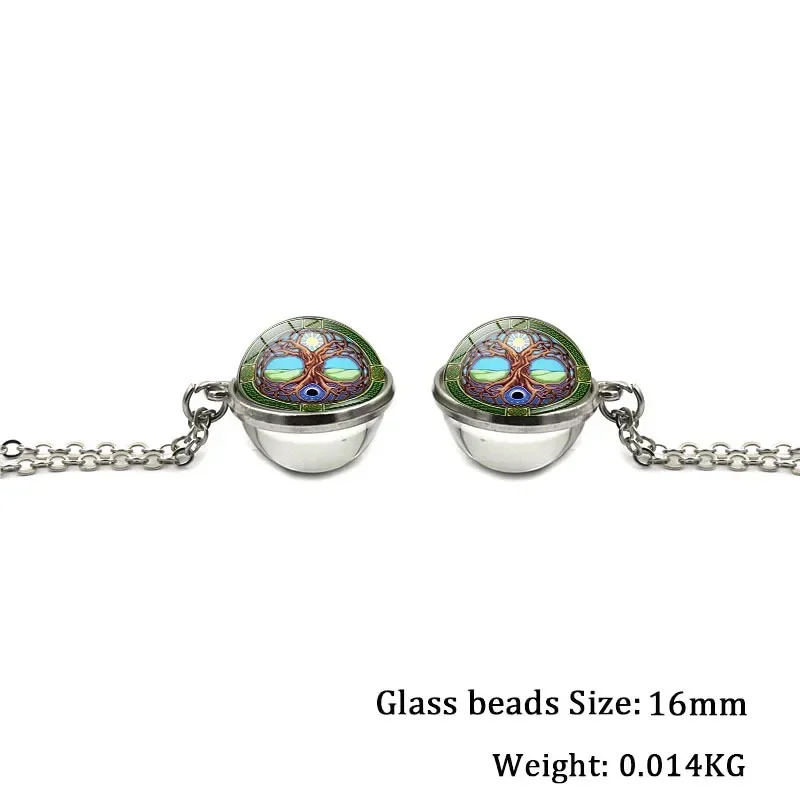 Новое модное ожерелье с изображением дерева жизни Инь-Янь двухсторонняя