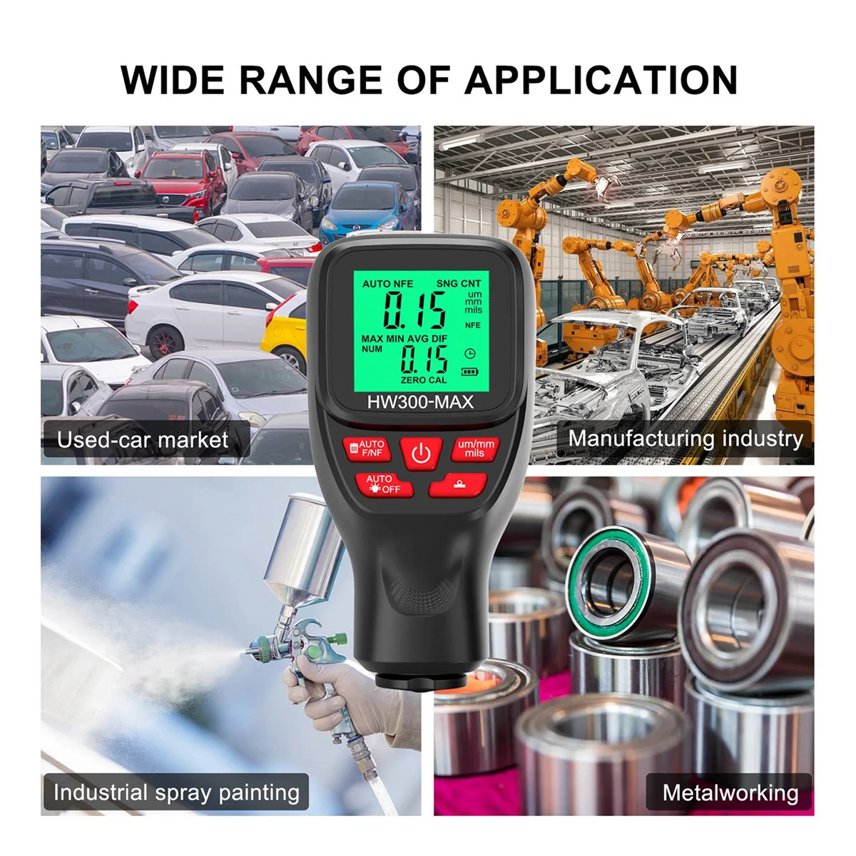 Фотообозначение толщины покрытия автомобиля