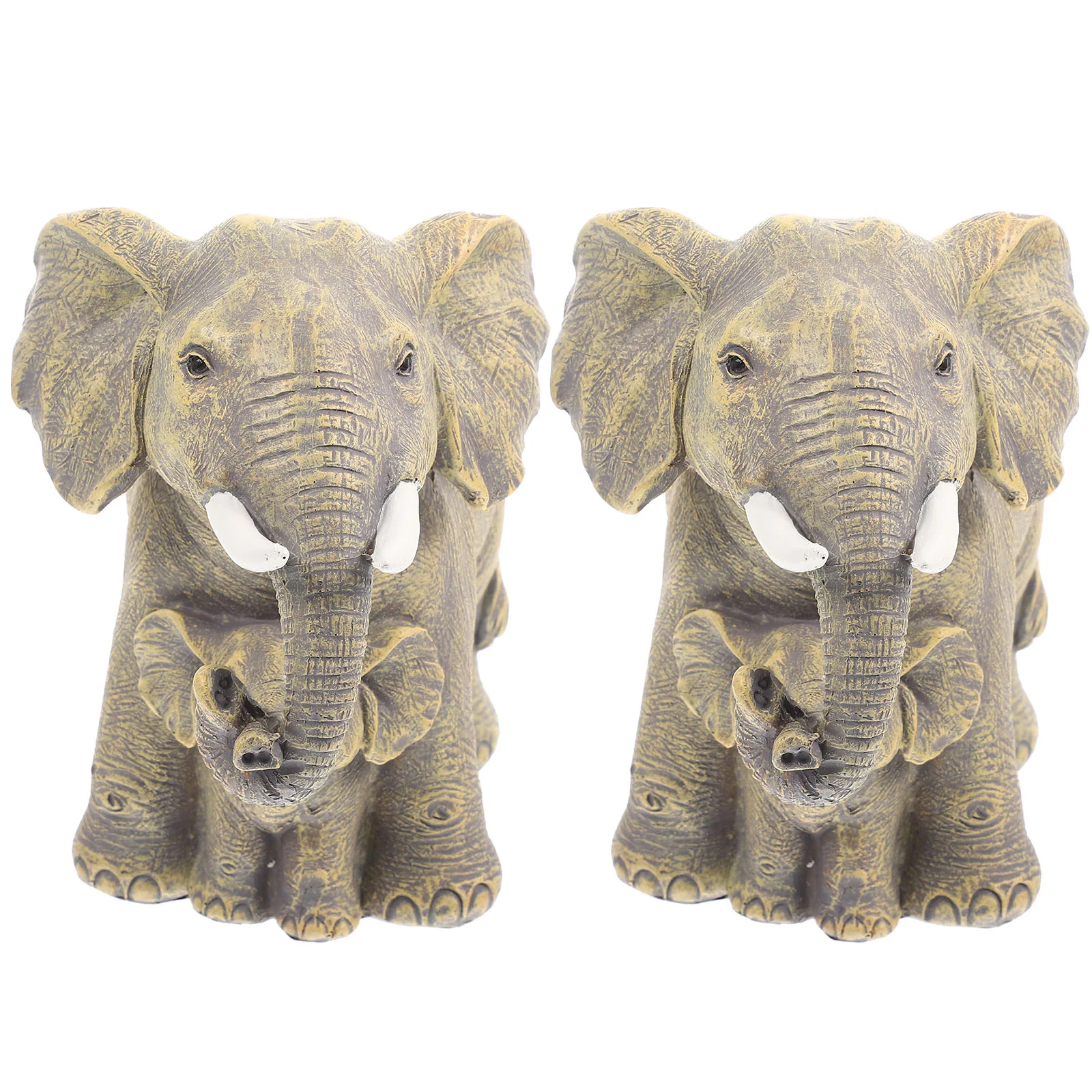 

Elephant Resin Decor Animal Craft Desktop Layout Home Artwork Ornament Prop Simulation Decorative Small Room Fake Table Figurine