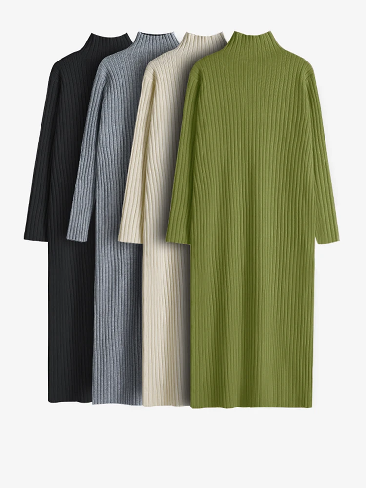 

Women's Autumn/Winter 2022 Warm long sleeve loose straight casual sweater Dress Bottom for women inside