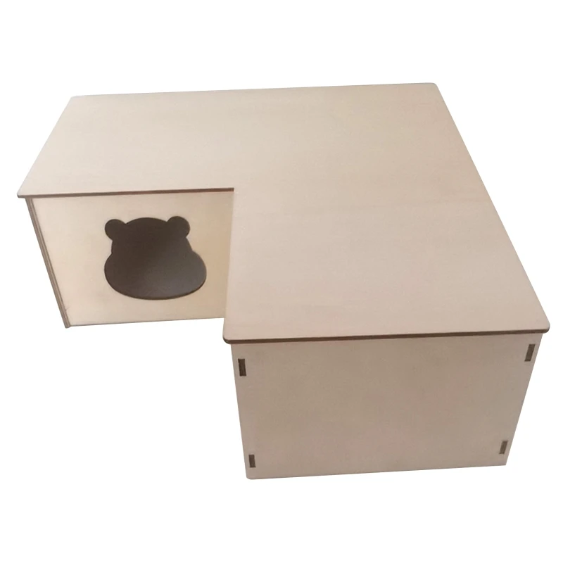 Деревянный домик для хомяков небольшое убежище с несколькими камерами место