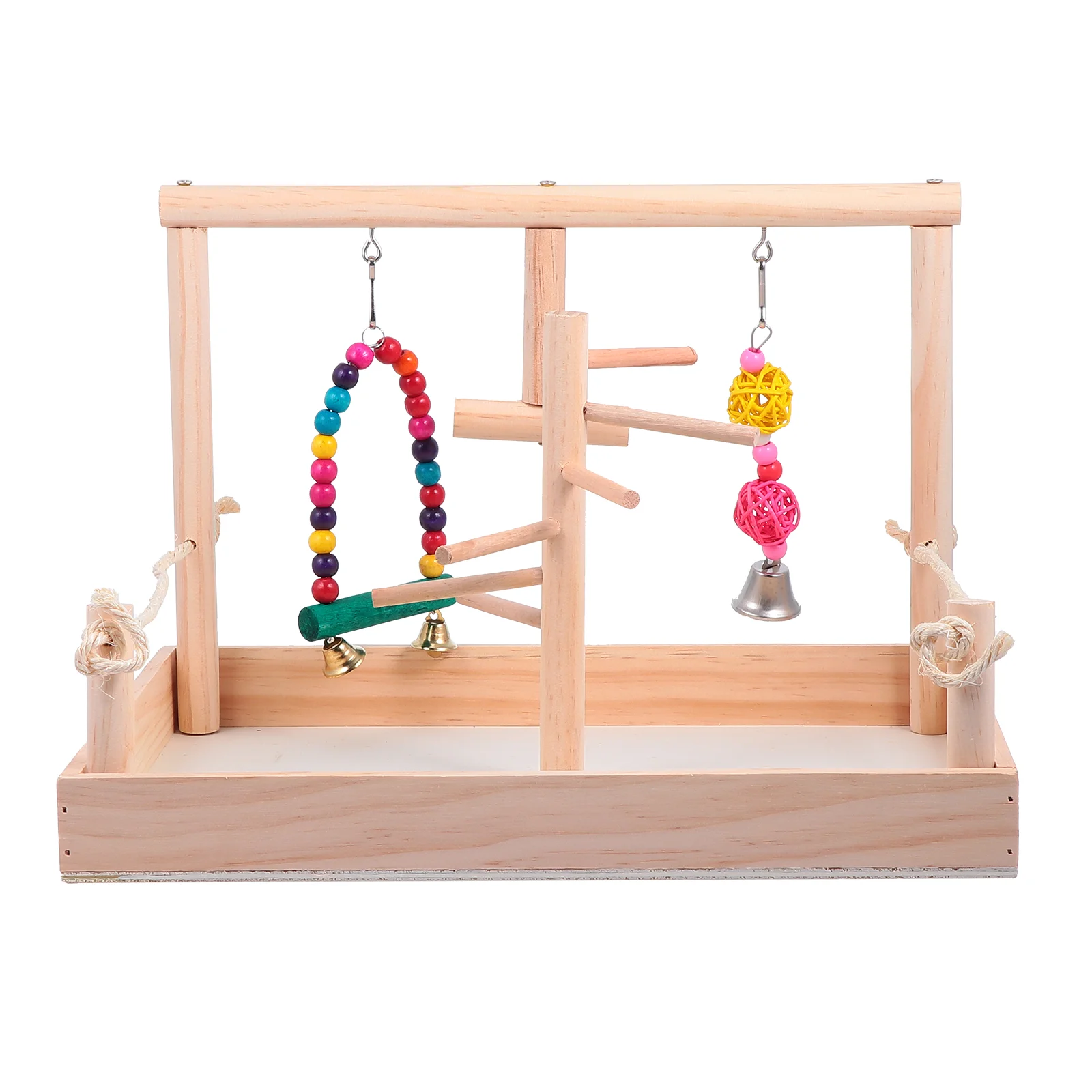 

1 Set Bird Parrot Swing Chewing Standing Post Bird Cage Swing Plaything