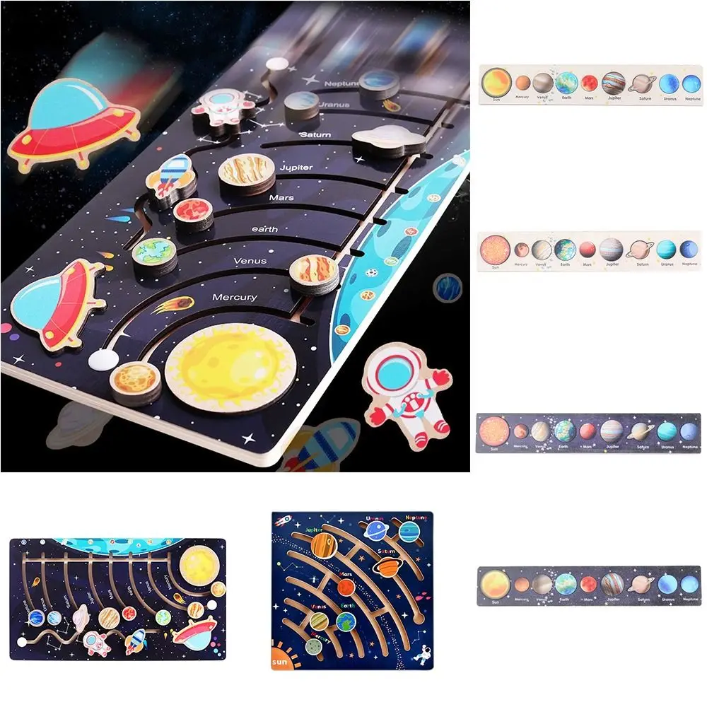 

Universe Solar System Puzzle Cute Wooden Astronomy Montessori Wooden Toy Wooden Puzzle Teaching Aids