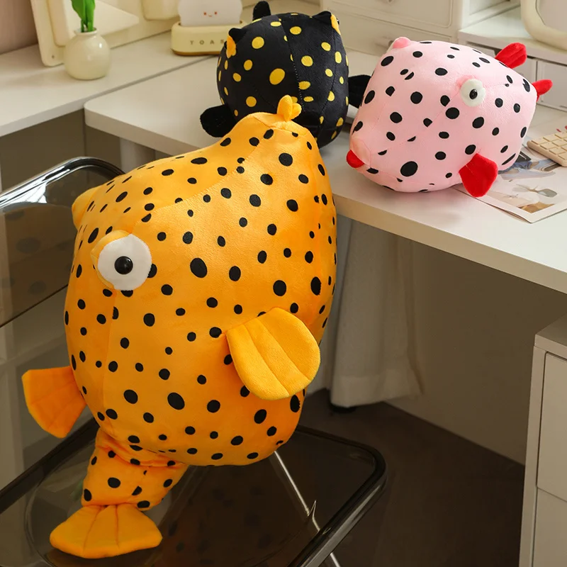 35/65 см милая имитация правой коробки рыба плюшевая игрушка мягкая