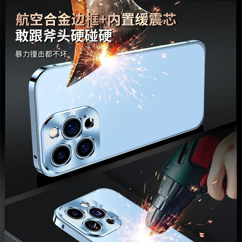 Оригинальный цветной металлический чехол для телефона iPhone 16 15Pro max 14 13 12 Pro