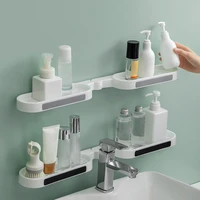 punch free bathroom revolving rack wall mounted toilet washstand kitchen wall storage rack bathroom organaizer accessories